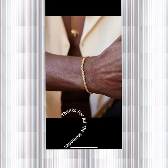 Jewelry For Men. Simple Style Golden Bracelets, Single-Layer Sailor Rope Chain. - Picture 1 of 1